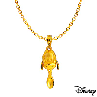 Disney迪士尼系列金飾 黃金墜子-金湯匙布魯托款 送項鍊