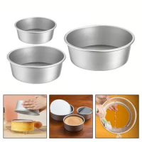 6/7/8 Inch Aluminum Alloy Round Hollow Chiffon Cake Mould Food Cake Pan DIY Round Removable Base Cake Mold Bakeware Cake Tools
