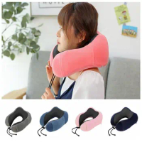 U Shaped Memory Foam Travel Pillow Neck Support Cushion Without Carry Bag Ear Plugs Mask