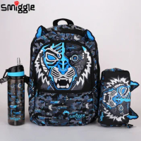 Genuine Australian Smiggle Schoolbag Cute Black Tiger Children'S Stationery Student Pencil Case Backpack Water Cup Student Gift