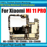 Unlocked Mainboard For Xiaomi MI 11 Pro Motherboard 128GB 256GB Logic Board With Full Chips 100% Original Logic board Plate