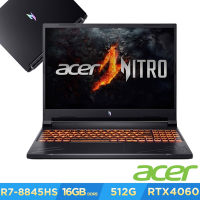 Acer 宏碁 Nitro V ANV16-41-R9L0 16吋電競筆電(R7-8845HS/16GB/512GB/RTX4060/Win11)