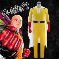Anime ONE PUNCH-MAN COSPLAY Saitama Combat Costumes