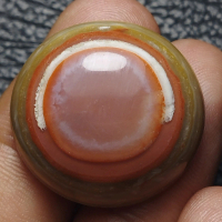 Natural Batu Akik Motif Gambar Bando Headset Walkman Radio Unik Antik