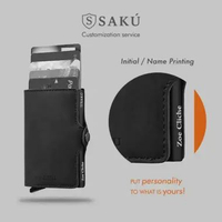 SAKU Custom Print Nama Logo Gambar untuk Dompet Kartu Pria Wanita Nama/Logo