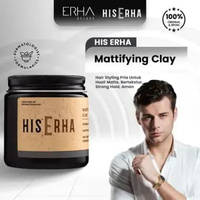 HIS ERHA Mattifying Clay Pomade 120 gr - Pomade Premium Pria - Tampilan Stylish & Natural