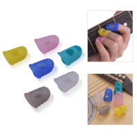 6pcs Guitar Silicone Finger Fingertip Protectors for Guitar Ukulele Beginners (Random Color Delivery) Guitar Accessories