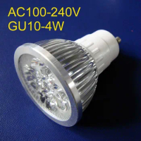 High quality GU10 led 4w LED spotlight, GU10 high power led 4w spotlights,GU10 4w led lights free shipping 5pcs/lot