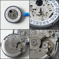 High Quality Japan Seiko Original NH35 Watch Movement Fit NH35 Automatic Mechanical 3.0 Crown NH35A Watch White Date 24 Jewels