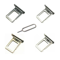 10Pcs/lot For Apple iphone 11 Pro/11 Pro Max Dual SIM Card Tray Sim Card Holder With Free Eject Pin Silver Grey Gold Green Color