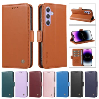 Magnetic Flip Stand Phone Case For Samsung Galaxy A54 SAM A54 5G SM-A546B A546 6.4" Business Leather Wallet Cover Card Bags