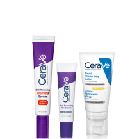 CeraVe Daily Care Routine for First Signs of Ageing Eye Cream Vitamin C Serum and Moisturiser with S