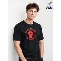 FQU Rage Against The Machine Graphic Design With Red Star T-shirt High Stretch gifts for Men Men's T