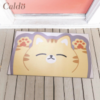 【Caldo 卡朵生活】慵懶橘貓可裁PVC防水入門地墊