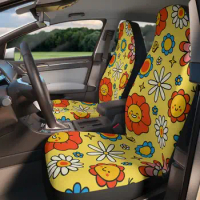 Flower Power Hippie Car Seat Covers Vintage Inspired Car Seat Accessory Retro Mod Car Decor Vehicle Hippie Van Seat Covers Gift