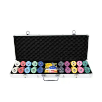 500 Pieces Casino Factory Poker Chips Ceramic Poker Chip Set With Case