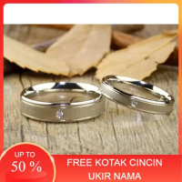 Cincin Kawin Cincin Nikah Cincin Couple Cincin Ukir Nama Palladium P2 free box & ukir nama