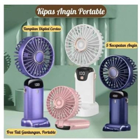 Kipas Angin Portable N15 Mini USB LED Display Portable Fan 5-Kecepatan Putaran Dengan Aromaterapi Mi