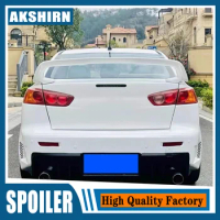 For Mitsubishi Lancer 2008--2015 Year Spoiler Evo Style ABS Plastic Rear Trunk Wing Car Body Kit Accessories