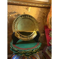 唐密古梵文悉曇體（準提鏡）銅鎏真金級品 直徑9公分