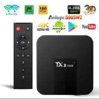 20pcs TX3 Mini plus Amlogic S905W2 TV Box Android 11.0 2G16G/4G 32G Android TV Box TX3 Mini+ TV Player