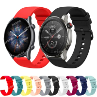 22mm Band For Amazfit GTR 4/3 Pro/2 2E/47mm Smartwatch Silicone Replacement Bracelet For Amazfit Pace/Stratos 2 2S 3/Bip 5 Strap