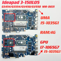 NM-D031 Motherboard For Lenovo IDEAPAD 3-15IIL05 Laptop Motherboard With CPU I5-1035G1/I7-1065G7 and 4GB RAM