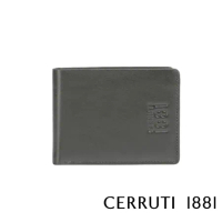 【Cerruti 1881】限量2折 義大利頂級小牛皮5卡皮夾 全新專櫃展示品(灰色 CEPU05922M)