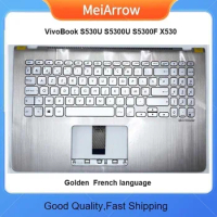 New/org For Asus VivoBook S15-S5300U/F S530 S530U S5300U S5300F Y5100U X530 Palmrest French Keyboard upper cover,Golden