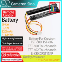 CameronSino Battery for Crestron TST-600 TST-602 TST-600 Touchpanels fits Crestron LI-CRXCRST1S4P Remote Control battery 3200mAh