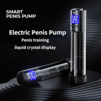 New Male Masturbation Airplane Cup Vacuum Pump Penis Stretch Trainer LCD Male Training Penis Stimulation Massage Sex Toys Men 18
