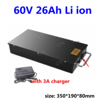 GTK 60v 26Ah lithium battery electric motorcycle scooter vehicle forklift Sightseeing car RS485 LG cell + 67.2V 3A charger