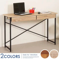 《Homelike》肯尼120x40工作桌-附抽屜x2(二色) 辦公桌 工作桌 書桌 電腦桌