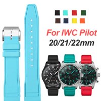 20mm 21m 22mm Rubber Watchband for IWC Pilot PORTOFINO PORTUGIESER Quick Release Watch Strap Sport Bracelet Waterproof Wristband