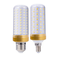 หลอดไฟ LED, ฐานเกลียวขนาดใหญ่ E27, หลอดไฟข้าวโพด LED, ความสว่างสูง, 40W, สามสี, หรี่แสงได้, หลอดไฟปร