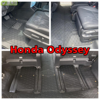 適用本田奧德塞 Honda Odyssey APEX Elite 專用包覆式汽車皮革腳墊 腳踏墊 隔水墊