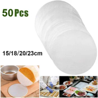 50Pcs Baking Paper Liners Round Parchment Paper  6/7/8/9Inch Non Stick Baking Parchment Circles for Springform Cake Tin Tortilla