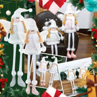 Creative Long Hair Angel Long Leg Pendant Cute Doll Little Angel Christmas Tree Hanging Pieces Christmas Decoration Supplies L5