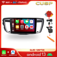 10.1 Inch Android Car Stereo Auto Radio Screen With Apple Carplay Android Auto 8G+128G Head Unit For Honda Accord 2013-2017