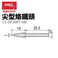 【Suey】日本Goot CS-20/30RT-SBC 尖型烙鐵頭 適用於CS-21 CS-31