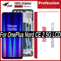 AMOLED Display for OnePlus Nord CE 2 5G LCD Touch Screen, Digitizer Assembly, 100% Original, 6.43 ", Repair Part