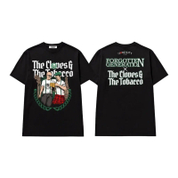 Kaos THE CLOVES & THE TOBACCO FCF , Pria & Wanita Bahan Cotton Combed 24'S Tebal  Adem Kain Katun  L