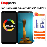 OLED For Samsung Galaxy A7 2018 A750 SM-A750F LCD Display with Touch Screen Digitizer Assembly For Samsung A750 LCD