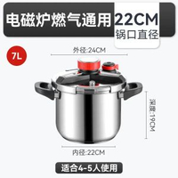 SUS304不銹鋼高壓鍋燃氣加厚大號商用防爆壓力鍋迷你電磁爐