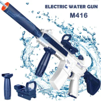 Water Gun Electric Toy M416 Super Automatic Water Guns Glock Swimming Pool Beach Party Game Outdoor Water Fighting for Kids Gift