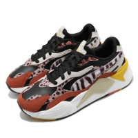 Puma 休閒鞋 RS X3 W Cats 運動 女鞋 經典款 舒適 穿搭 動物紋 質感 球鞋 黑 橘 37395302