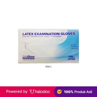 Safe Glove Latex Examination Gloves Powdered Size L 100 Pieces