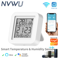 Tuya WIFI Temperature &amp; Humidity Sensor for Smart Home Automation Remote Control Support Alexa Google Home