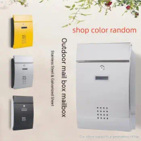 Wall-mounted stainless steel mailbox outdoor lock complaint suggestion box creative suggestion box punch-free letterbox