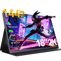 UPERFECT 18 Inch 2.5K 144Hz Portable Gaming Monitor Laptop 2560P×1600P IPS Screen With HDR 1000:1 FreeSync Ultra Slim &amp; Eye Care